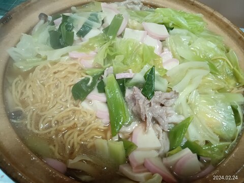 キャンプ飯に！野菜たっぷり、鍋ラーメン！